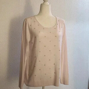 Size L Carolyn Taylor Super Soft Pink Sweater